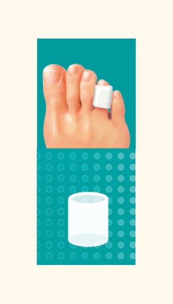 The toe strip protects and relieves pressure points, injuries, warts and corns.