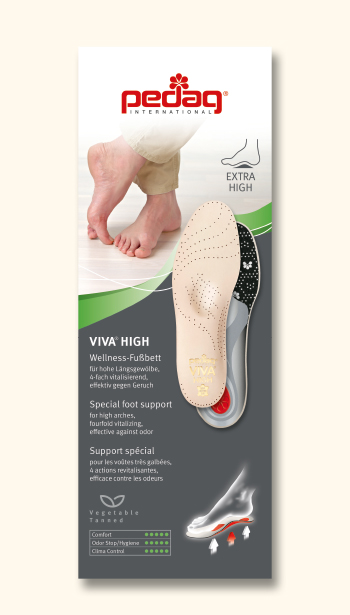 Pedag Viva High Insoles/Footbeds for High Arches for boots and shoes 