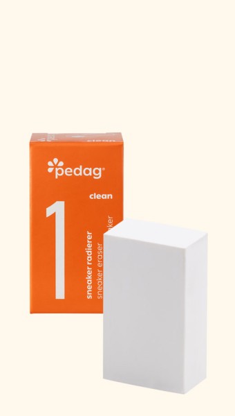 pedag Sneaker Eraser removes stains from smooth leather and textiles in no time at all