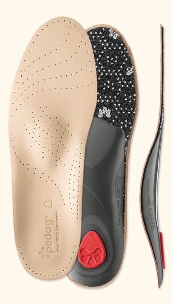 pedag VIVA cushioning insole with wellness footbed made of fine cowhide for comfortable walking